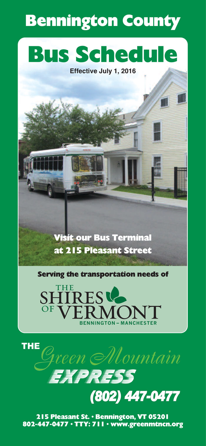 Green Mountain Community Network Bus Schedule